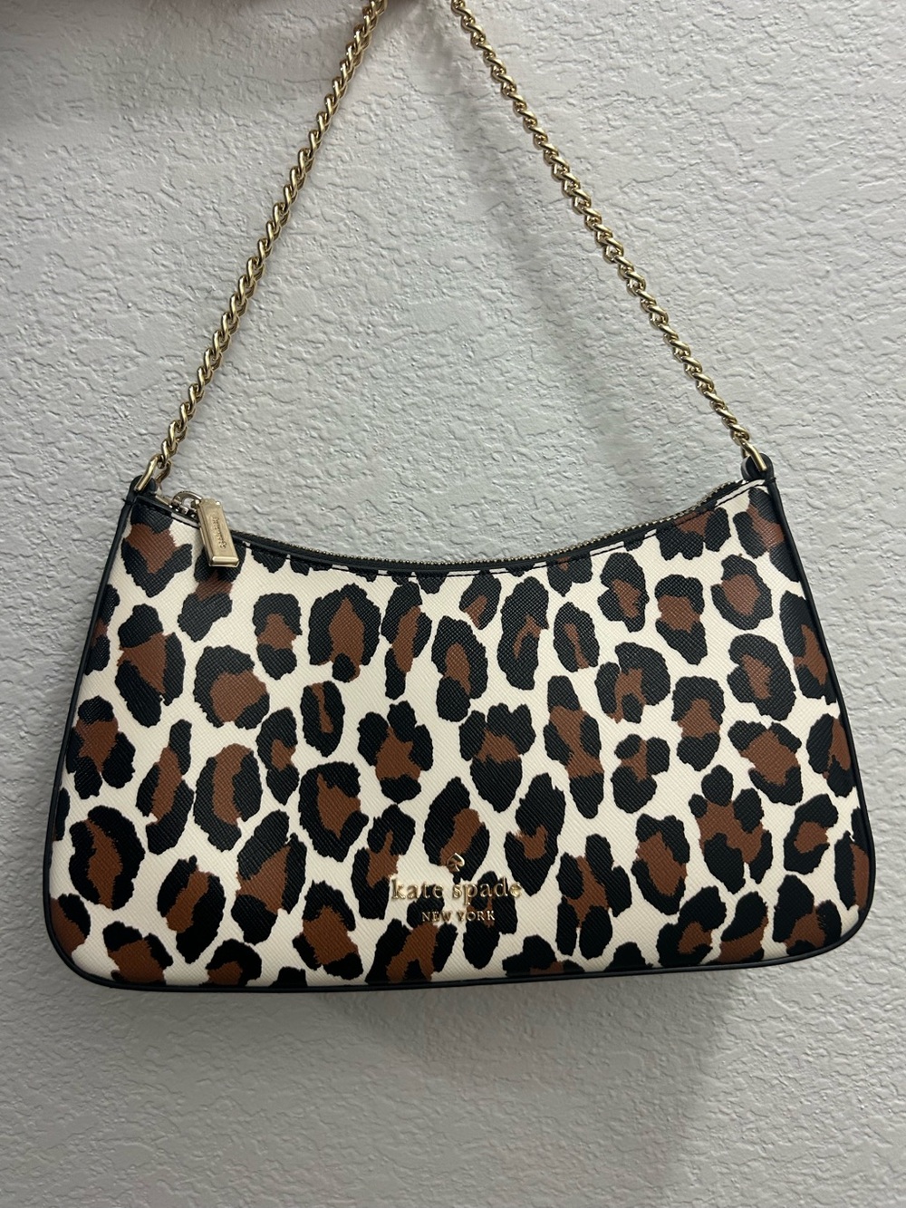kate spade Leopard-Print Shoulder Bag in Brown, Black & White